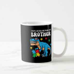 Kids Autism Awareness Blue For My Brother Trex Tod Coffee Mug