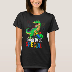 Kids Autism Awareness Dino Autism Toddler Boys Din T-Shirt