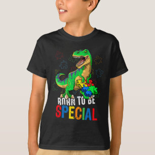 Kids Autism Awareness Dino Autism Toddler Boys Din T-Shirt