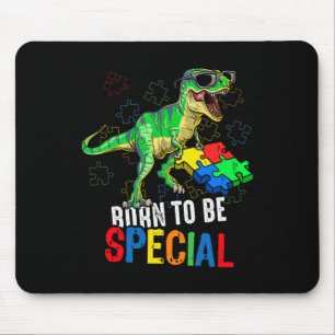 Kids Autism Awareness Dino Autistic Toddler Boys D Mouse Pad