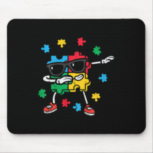 Kids Autism Awareness Puzzle Dab Asd Autistic Todd Mouse Pad