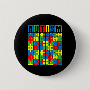 Kids Autism Awareness Puzzle Piece Autistic Boys G 2 Inch Round Button