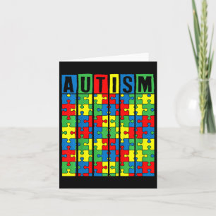 Kids Autism Awareness Puzzle Piece Autistic Boys G Card