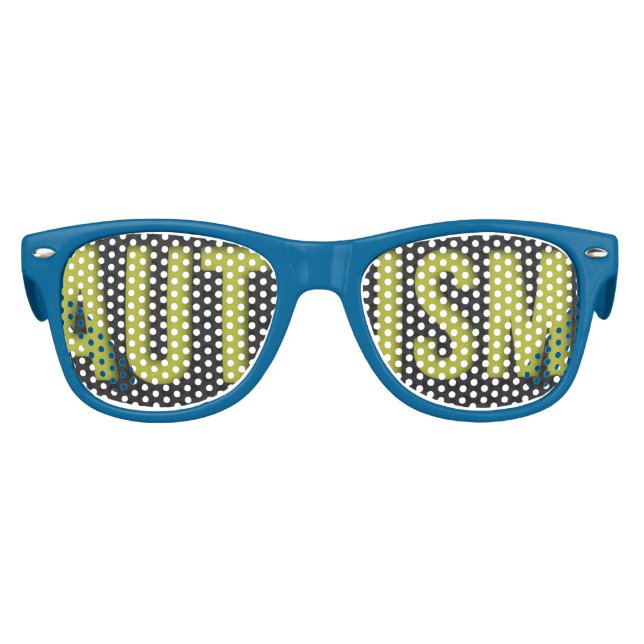 KIDS Autism Awareness WAYFARER shades Blue (Front)