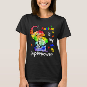 Kids Autism Is My Superpower Cute Elephant Autism T-Shirt