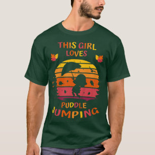 Kids Autumn This Girl Loves Puddle Jumping Fall T-Shirt