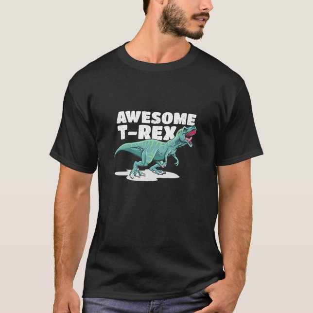 Kids Awesome Rex Apparel Dinosaurs Rex Lovers T-Shirt (Front)