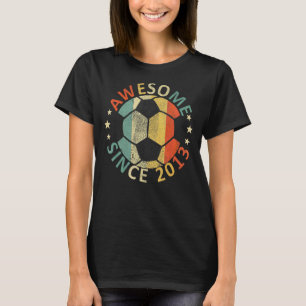Kids Awesome Since 2013 9th Birthday Soccer Player T-Shirt