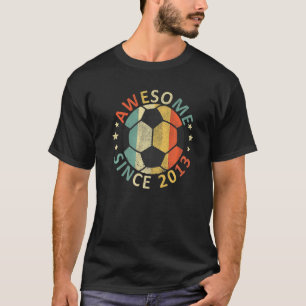 Kids Awesome Since 2013 9th Birthday Soccer Player T-Shirt