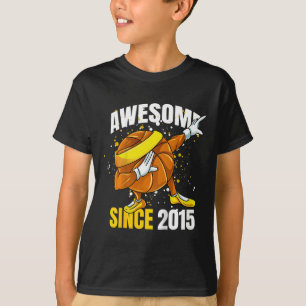 Kids Awesome Since 2015 - 8th Basketball Birthday T-Shirt