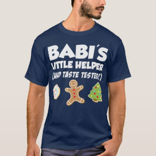 Kids Babi's Little Helper Christmas Cookie Baking T-Shirt