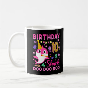 Kids Baby Cute Shark 1st Birthday Boy Girl 1 Year  Coffee Mug