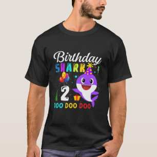 Kids Baby Shark 2Nd Birthday Boy Girl 2 Year Old G T-Shirt