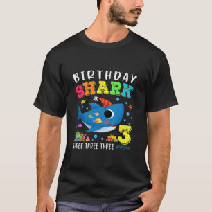 Kids Baby Shark 3Rd Birthday Boy Girl 3 Year Old G T-Shirt