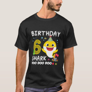 Kids Baby Shark 6Th Birthday Boy Girl 6 Year Old G T-Shirt