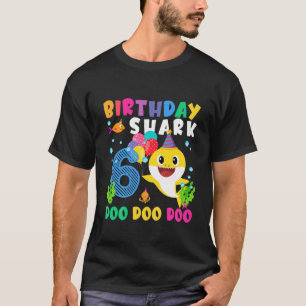 Kids Baby Shark 6Th Birthday Boy Girl 6 Year Old G T-Shirt