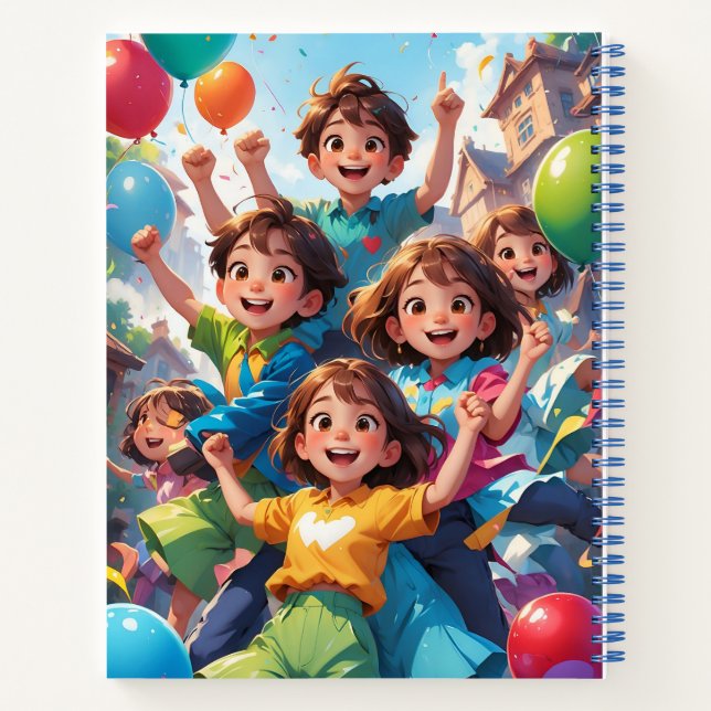 Kids Back to School Notebook – Cute & Fun Design  (Back)