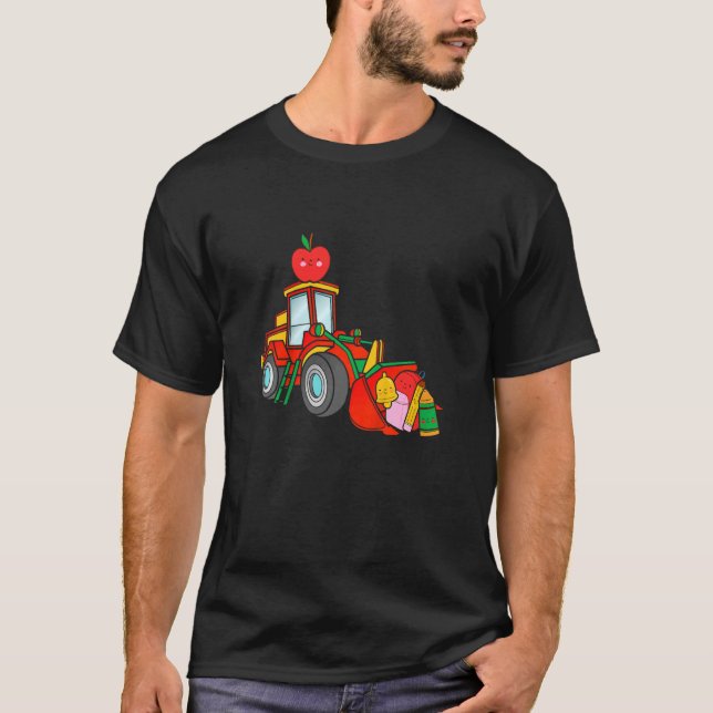 Kids Back to School Pre K Dump Truck Boys Girls Ki T-Shirt (Front)