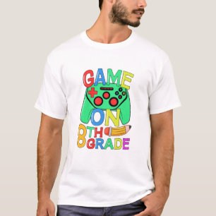 Kids Back To School Video Gamer 8Th Grade Game On T-Shirt