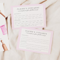 Kids' Baking Birthday Bash | Girls Recipe Card