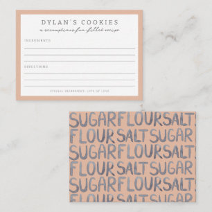 Kids' Baking Birthday Bash Neutral Recipe Card