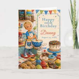 Kids Baking Birthday Card