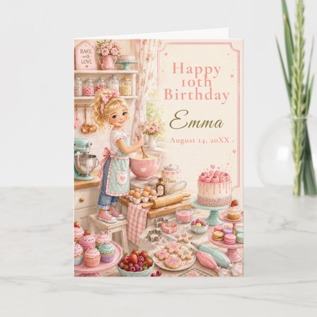 Kids Baking Birthday Card (Front)