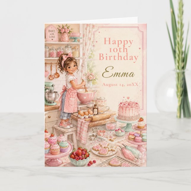 Kids Baking Birthday Card (Front)