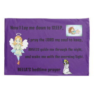 Kids Ballerina Bedtime Prayer Personalized Name Pillowcase