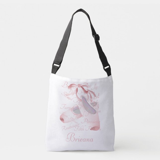 Kids Ballet Dance Personalized Crossbody Bag (Front)