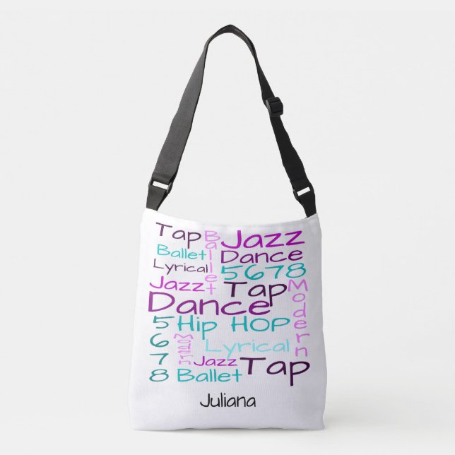 Kids Ballet Dance Personalized Crossbody Bag (Front)