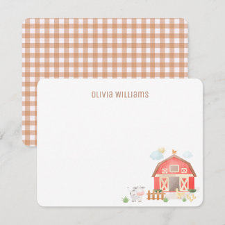  Kids Barnyard Farm Animals Birthday  Card