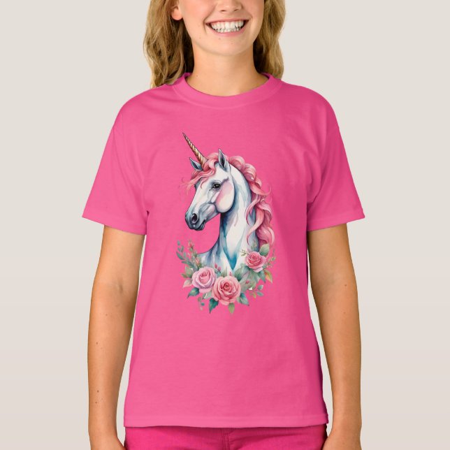 Kids Basic T-Shirt pinkunicorn (Front)