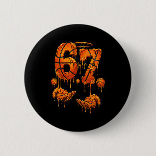 Kids basketball 67 six seven funny birthday memeKi 2 Inch Round Button