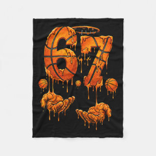 Kids basketball 67 six seven funny birthday memeKi Fleece Blanket