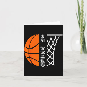 Kids basketball birthday for boys 10 years old gif card