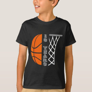 Kids basketball birthday for boys 10 years old gif T-Shirt