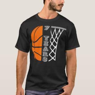 Kids Basketball Birthday For Boys 7 Years Old Gift T-Shirt