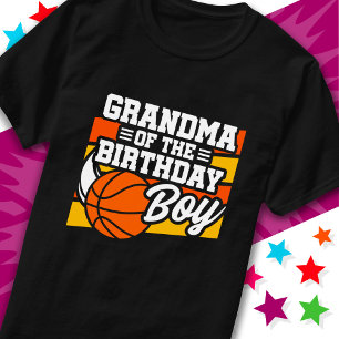 Kids Basketball Party Grandma of the Birthday Boy T-Shirt