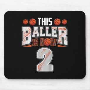 Kids Basketball player 2 Years Old Boy Basketball Mouse Pad