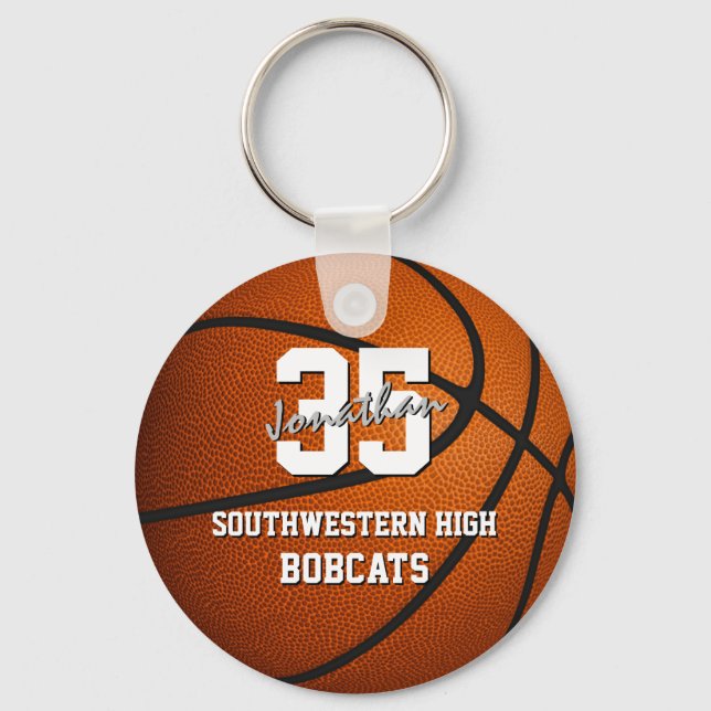 kids basketball team sports gifts  keychain (Front)