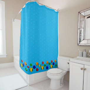 Kids Bath Colourful Fish Shower Curtain