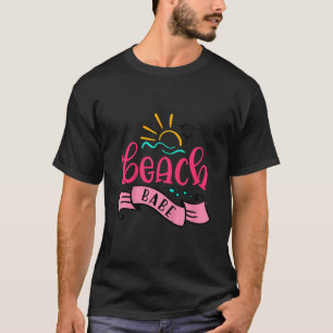 Kids Beach Babe Summer Vibes Beach Vacay Summertim T-Shirt