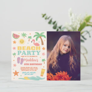 Kids Beach Bash Birthday Invitation & Decor
