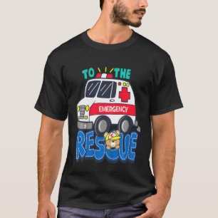 Kids Bear Ambulance Vehicle Lights Sirens Rescue C T-Shirt