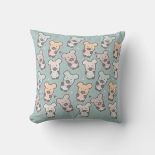 Kids Bears and Doughnuts Pattern Throw Pillow