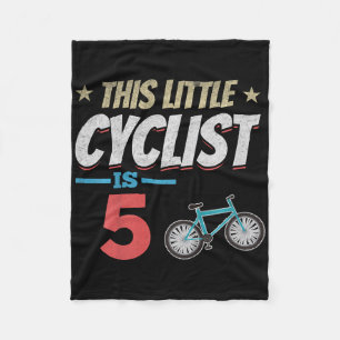 Kids Bicycle Cycling This Little Cyclist Is 5th Bi Fleece Blanket