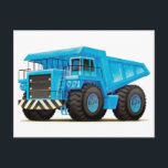 Kids Big Blue Dumper Truck Postcard<br><div class="desc">Perfect for kids of any age who love big trucks! A truck illustration by Paul Stickland for Truck Store. Custom Quality Big Blue Truck Postcards. Customize them as Greetings,  Birthday,  Thank You or Invitation Cards. Kids love trucks!</div>