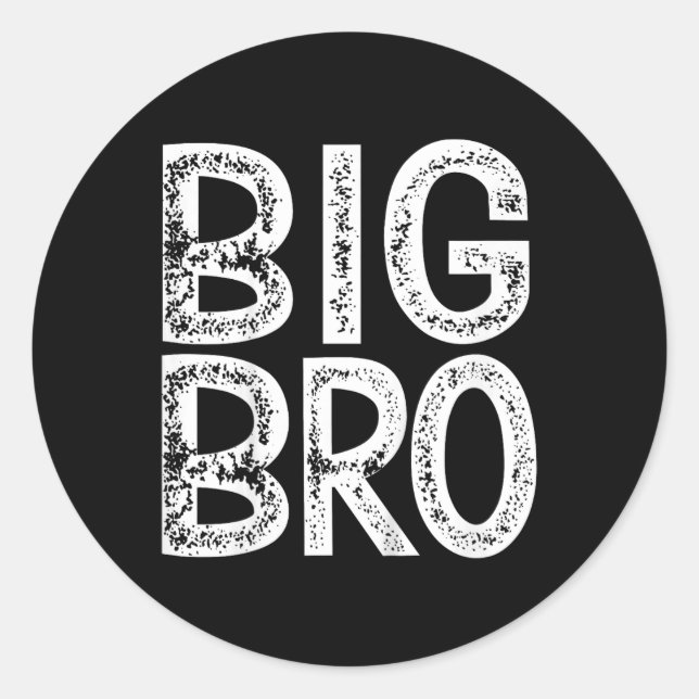 Kids Big Bro Brother Gifts Birthday Christmas Vint Classic Round Sticker (Front)