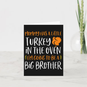 Kids Big Brother Thanksgiving Pregnancy Announceme Card